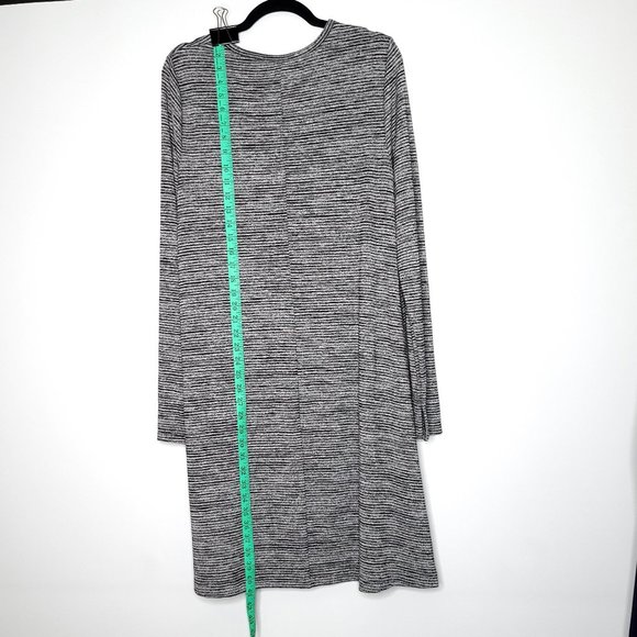 GAP Soft Spun Heather Grey Long Sleeve Swing Dress - Picture 8 of 10